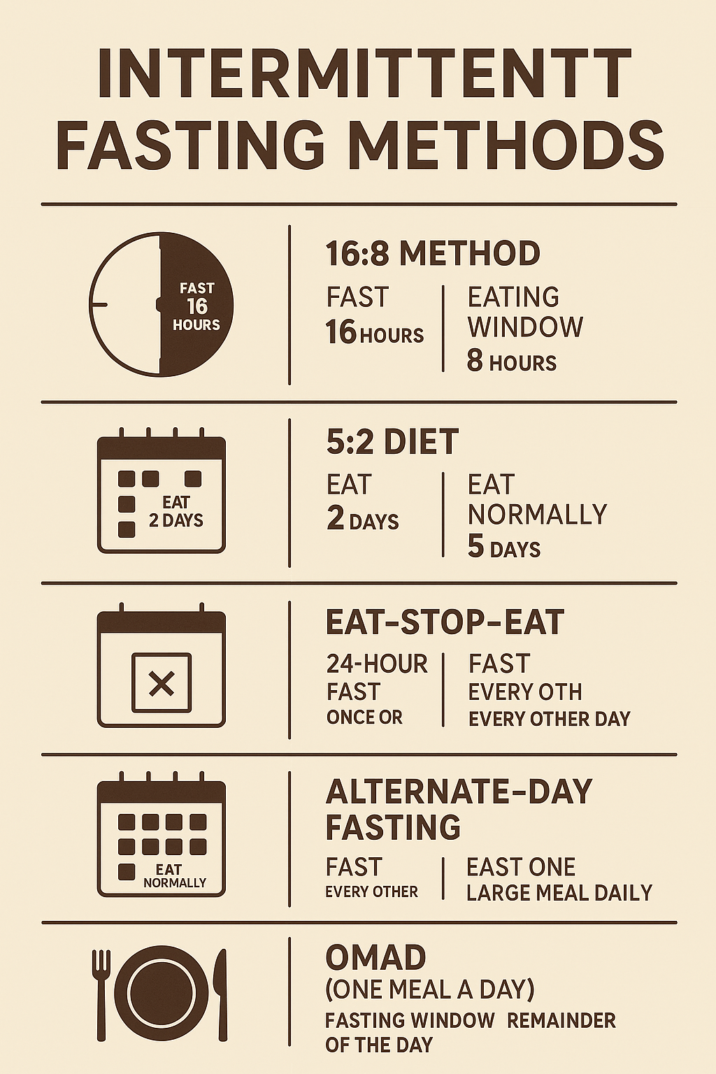 Intermittent fasting methods